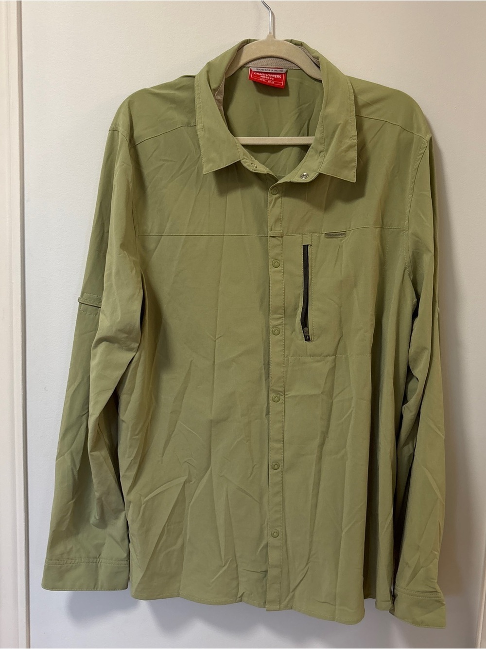 CragHoppers NOSILIFE Adventure Long Sleeve Green Fishing Hunting Outdoor Size XL